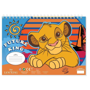 Μπλοκ Ζωγραφικής με Αυτοκόλλητα και Στένσιλ 40φ 23x23 Lion King  (000563551)
