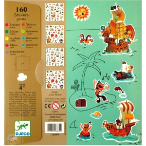 Djeco Σετ 160 Αυτοκολλητα Stickers Πειρατες  (08839)
