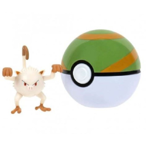 Pokemon Poke Ball Clip N Go με Φιγούρα W14 Mankey  (JW095057-W14-5)