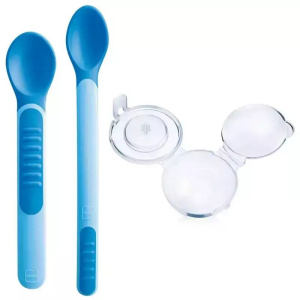 Mam Κουτάλια Με Θερμοκρασία 2τμχ 6+ Heat Sensitive Spoons Αγόρι  (513B)
