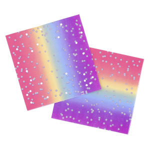 Party Χαρτοπετσέτες Rainbow Ombre 33x33 εκ.  (015931)