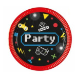 Party Πιάτα Mεγάλα Χάρτινα Gaming Party 23εκ 8 τεμ  (93769)