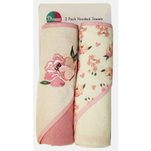 Dreams Πετσέτες 2 τμχ Λουλούδια Ροζ  (2390603-2)