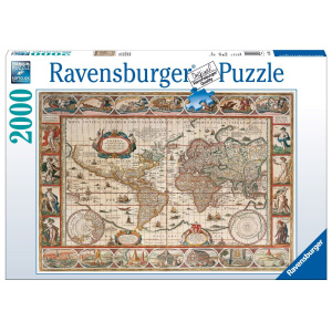 Παζλ Ravensburger Ιστορικος Παγκοσμιος Χαρτης 2000 Κομματια  (16633)
