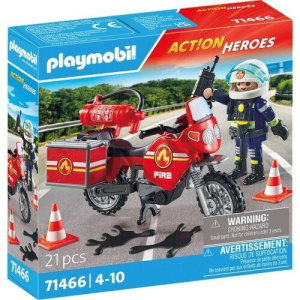Playmobil Πυροσβέστης Με Μοτοσικλέτα  (71466)