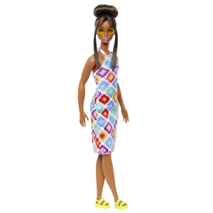 Barbie Νέες Barbie Fashionistas- Brown Hair In Bud Diamond Crochet  (HJT07)