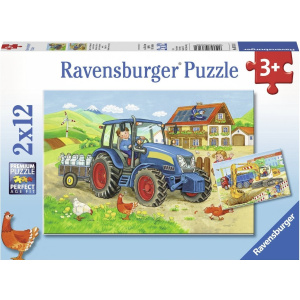 Παιδικο Παζλ 2X12 Ravensburger Εργοταξιο  (07616)