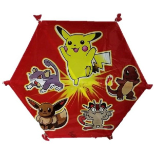 Χαρταετός Σούπερ 75εκ Πλαστικός Με Χάρτινη Χρωματιστή Ουρά Pokemon  (75-14)