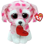 Λούτρινο Χνουδωτό Ty Beanie Boos Σκύλος Με Καρδιά Ροζ 15 εκ  (1607-37340)