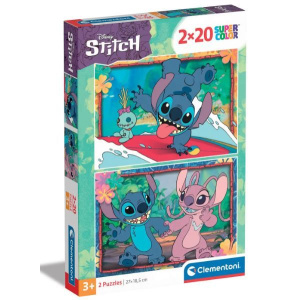 Clementoni Παιδικό Παζλ Super Color Stitch 2x20 τμχ  (1200-24809)