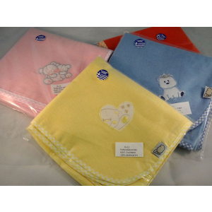 Figlio Πάνα Φανέλα με Κέντημα Swaddle Blanket  (35-12)