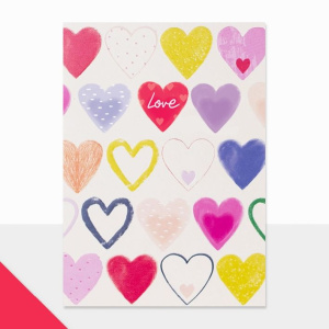 Ευχετήρια Κάρτα Αγάπης Petite Laura Καρδιές Love  (PE219)