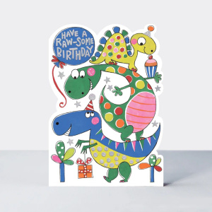 Rachel Ellen Designs Ευχετήρια Κάρτα Γενεθλίων R.E.D. Birthday Dinosaurs Star  (STAR14)