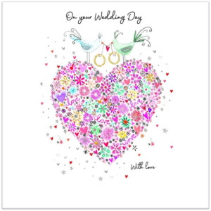 Ευχετήρια Κάρτα Γάμου Paper Rose On Your Wedding Day  (DYP291)
