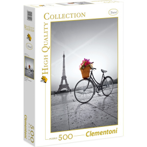 Παζλ 500 Clementoni Ποδηλατο Με Λουλουδια Στο Παρισι  (1220-35014)