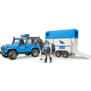 Bruder Αστυνομικό Land Rover Με Τρέιλερ Και Έφιππο Αστυνομικό  (BR002588)