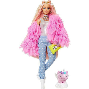 Barbie Extra - Fluffy Pink Jacket  (GRN28)