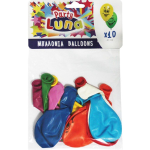 Luna Party Μπαλόνια 10 Τμχ Σε Διάφορα Χρώματα Smile  (000088906)