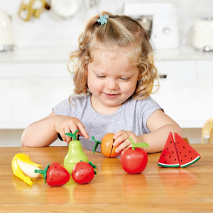 Hape Ξύλινα Σετ Υγιεινής Διατροφής Φρούτα Healthy Fruit Playset  (E3171)