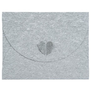 Ευχετήριο Καρτάκι Καρδιά Γκρι Σκούρο  (FHS006)