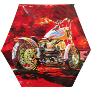 Χαρταετός Σούπερ 1Μ Πλαστικός Με Χάρτινη Χρωματιστή Ουρά Harley  (100-8)