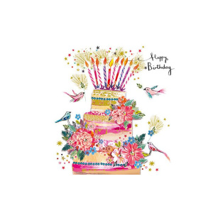 Ευχετήρια Κάρτα Γεννεθλίων Τούρτα "Happy Birthday"  (ATG088)
